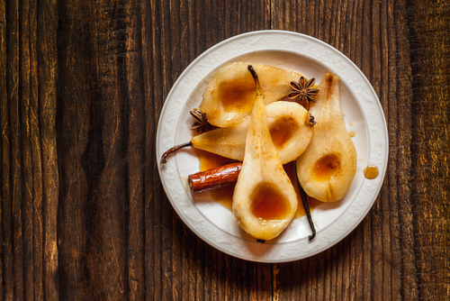 Shutterstock.com/poached pears