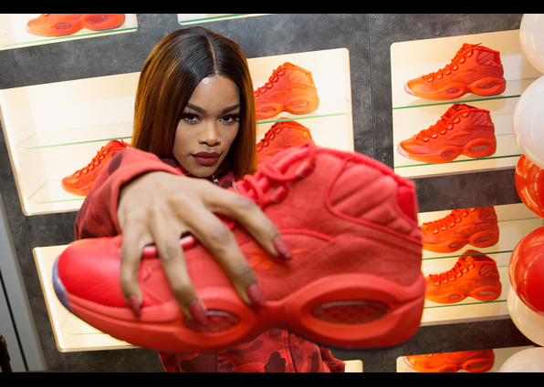 CHICAGO, IL - OCTOBER 06: Teyana Taylor launches her Reebok Question Mid "Teyana T" Sneaker at Villa on October 6, 2016 in Chicago, Illinois. (Photo by Tasos Katopodis/Getty Images for Reebok)