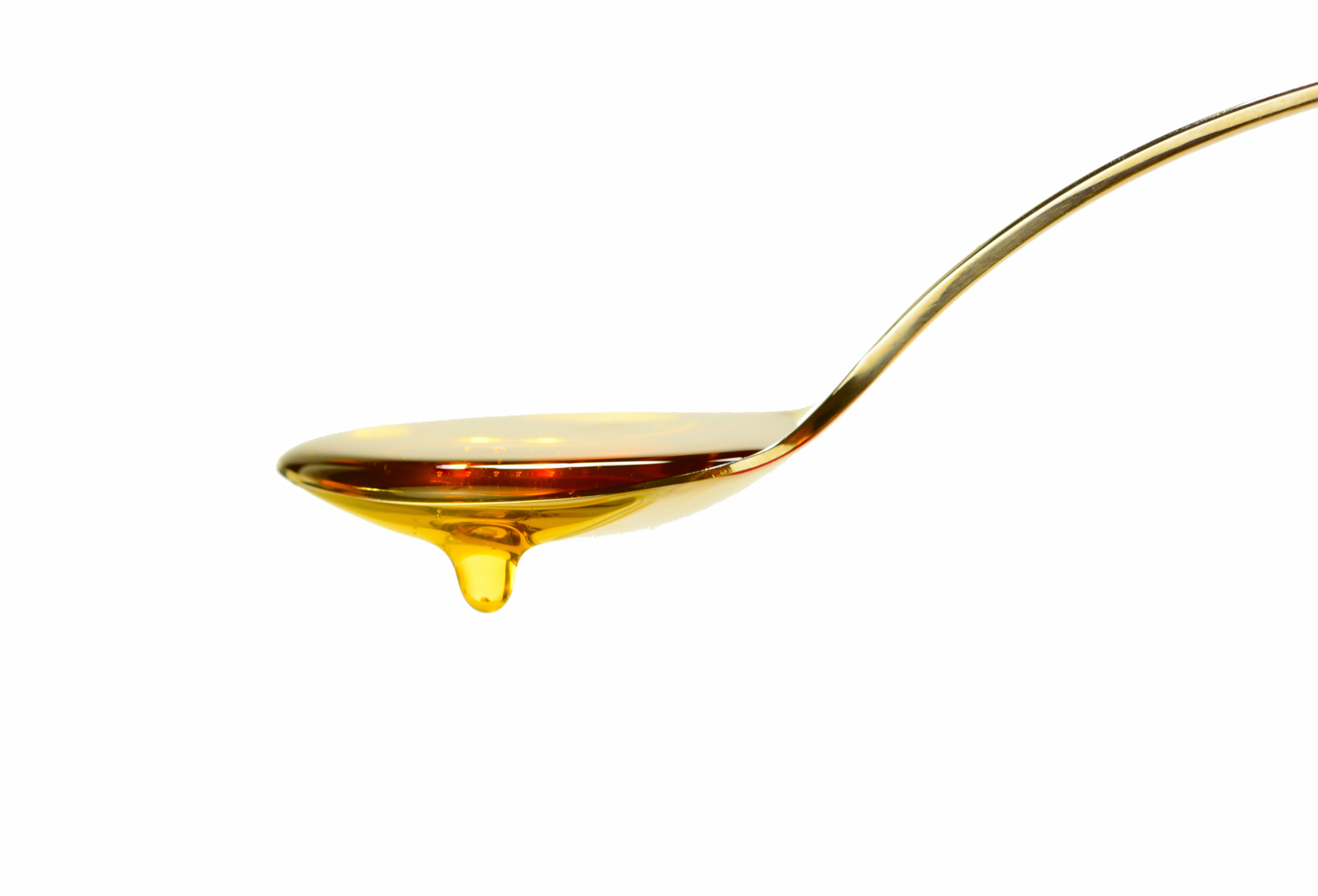 Honey on spoon