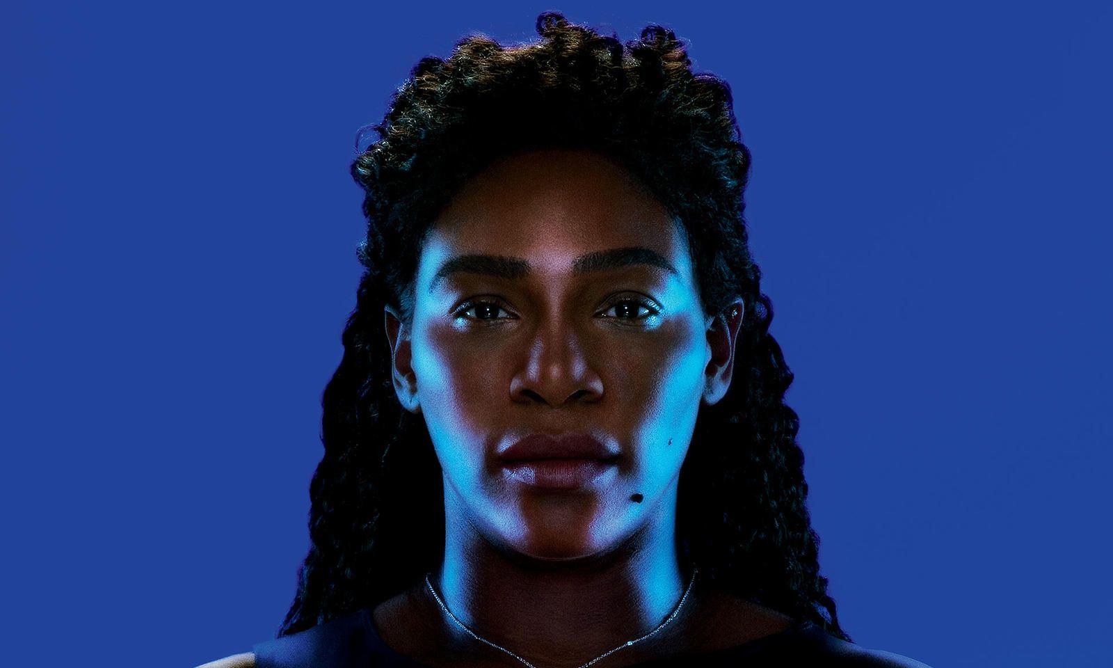 Serena Williams Poses In A Black Nike Tank Top