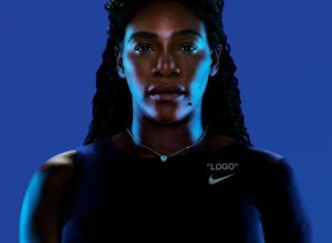 Serena Williams Poses In A Black Nike Tank Top