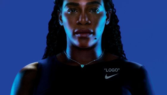 Serena Williams Poses In A Black Nike Tank Top