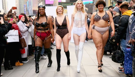 This Body Positive Lingerie Fashion Show Took Over the Streets of Times  Square - Secret NYC