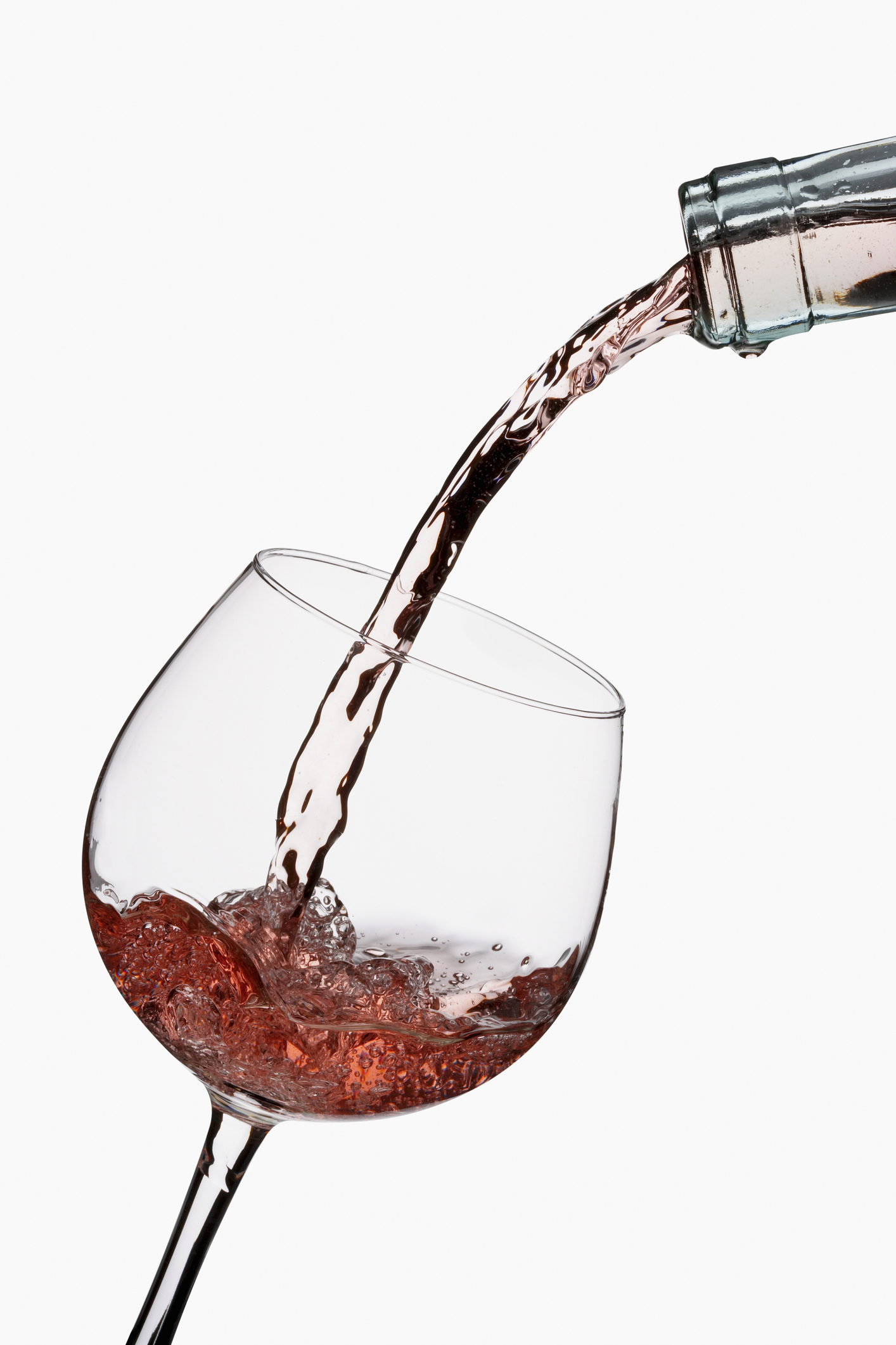 White Zinfandel Pouring into a Glass