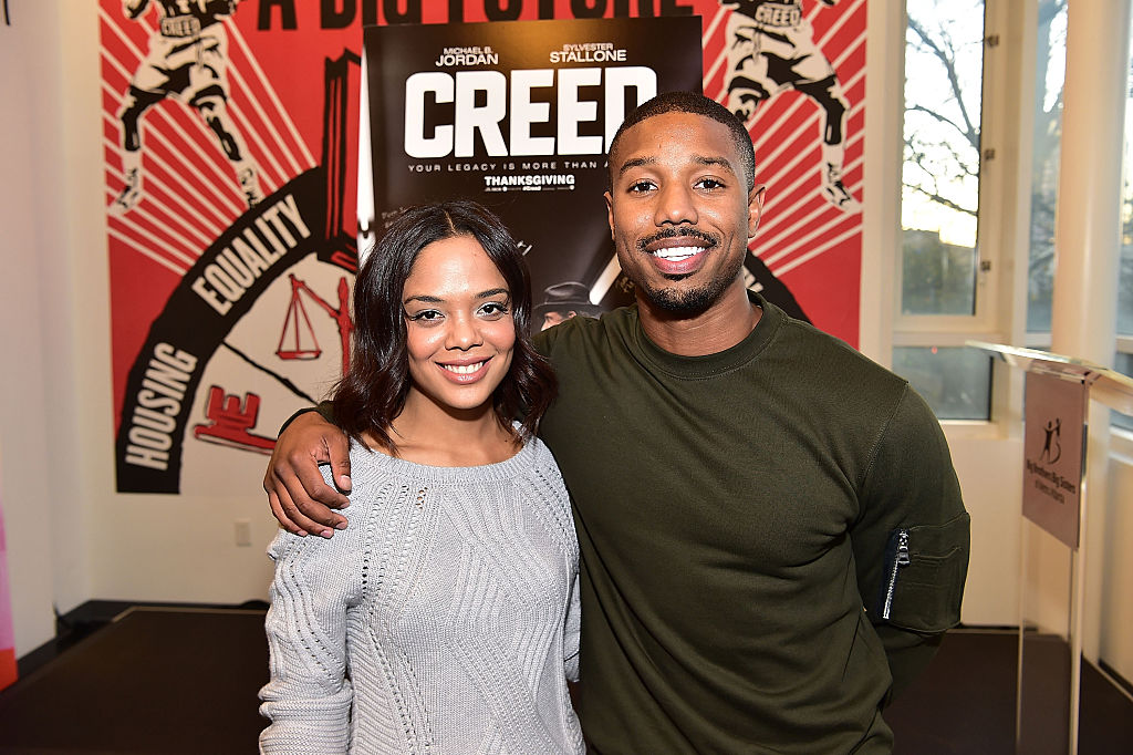 michael b. jordan and tessa thompson being a married couple 