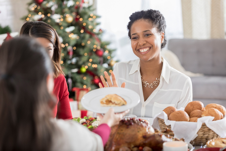 Christmas dinner guest declines dessert