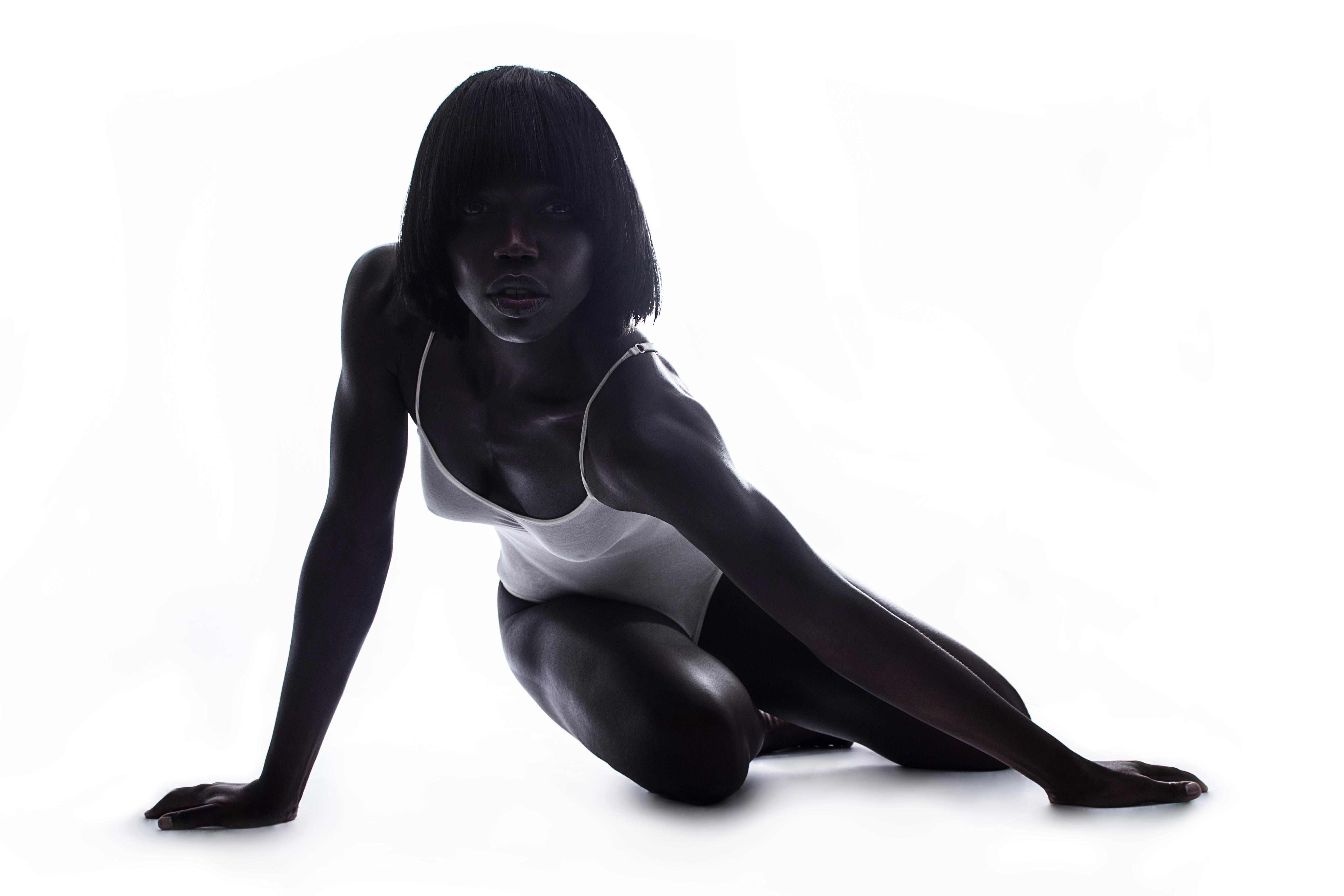 Black fashion model portrait