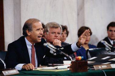 Senators Joseph Biden and Ted Kennedy During the Clarence Thomas Confirmation Hearings