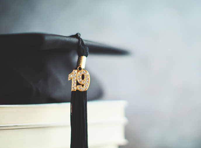 Graduation cap and tassel 2019