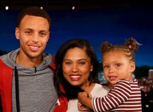 Steph, Ayesha and Riley Curry