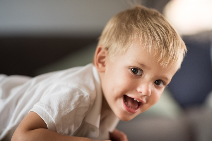 Kid playing indoors