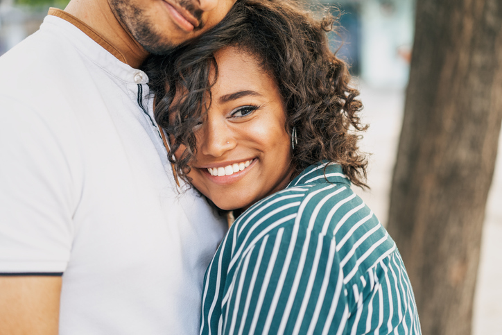 Happy Afro American couple