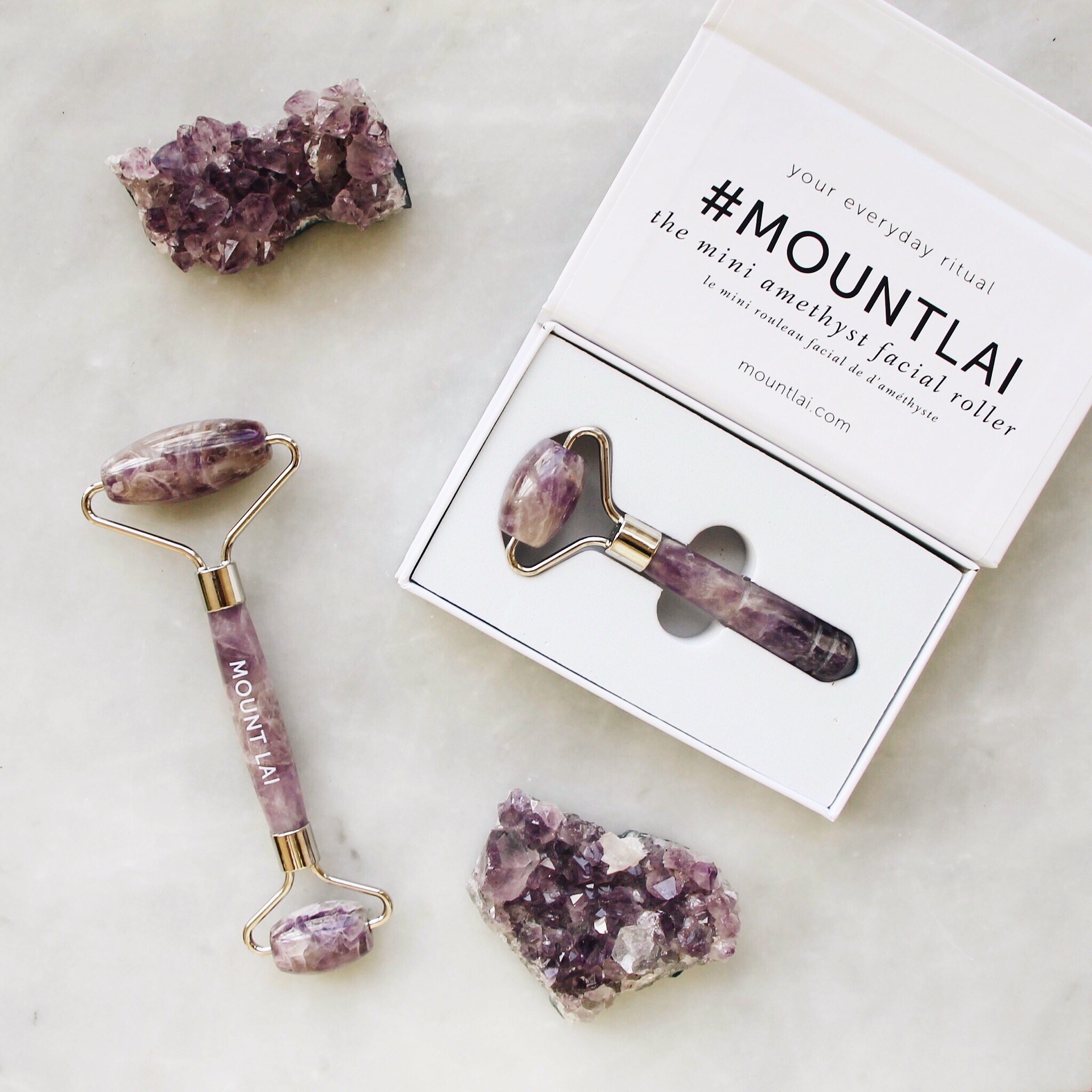 De-Puffing Amethyst Facial Roller