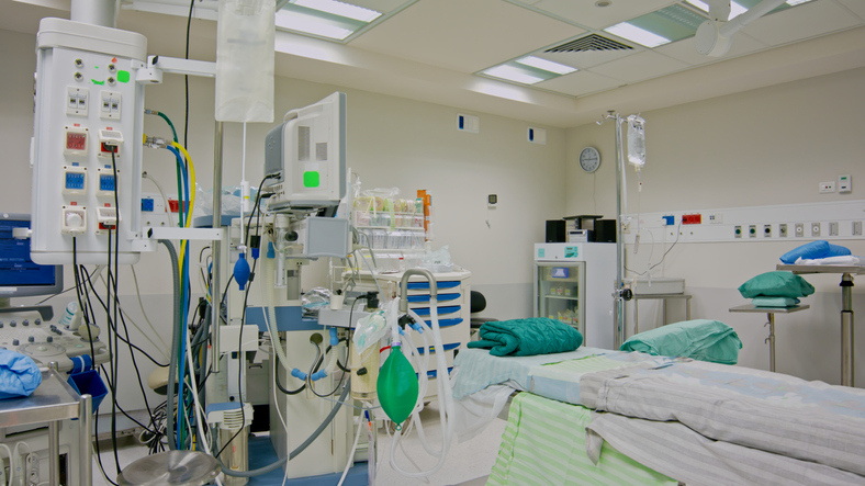 Empty new operating room in the hospital