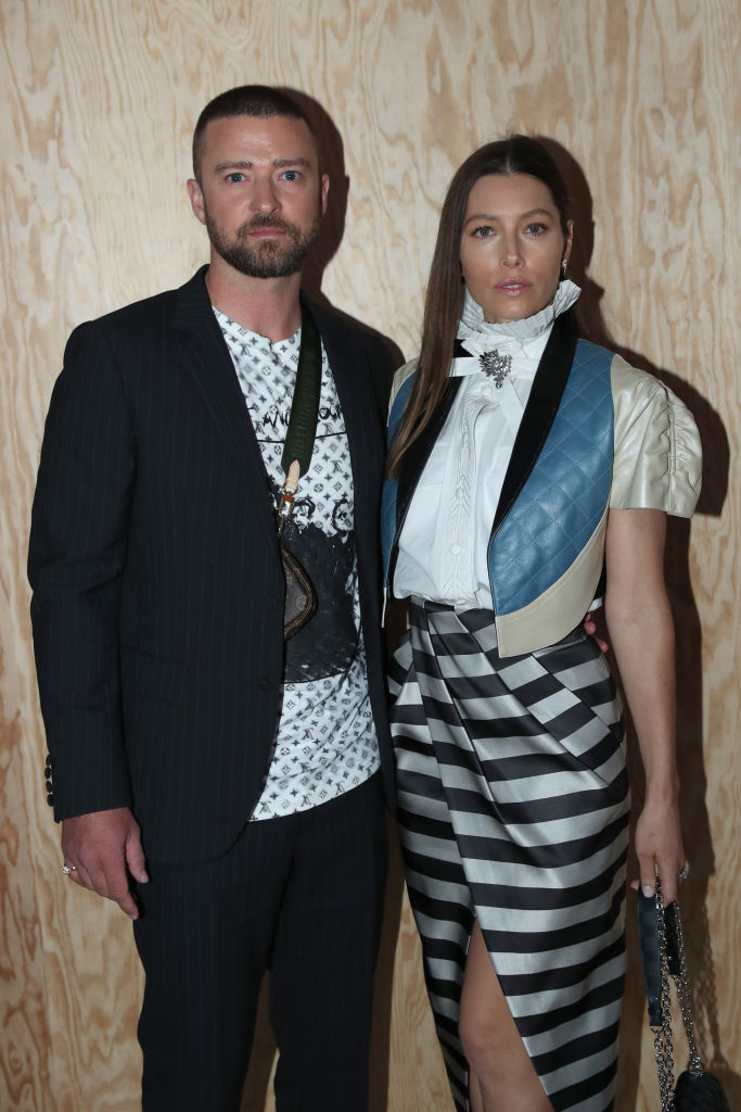 Justin Timberlake and Jessica Biel attending the Louis Vuitton Womenswear  Spring/Summer 2020 show as part