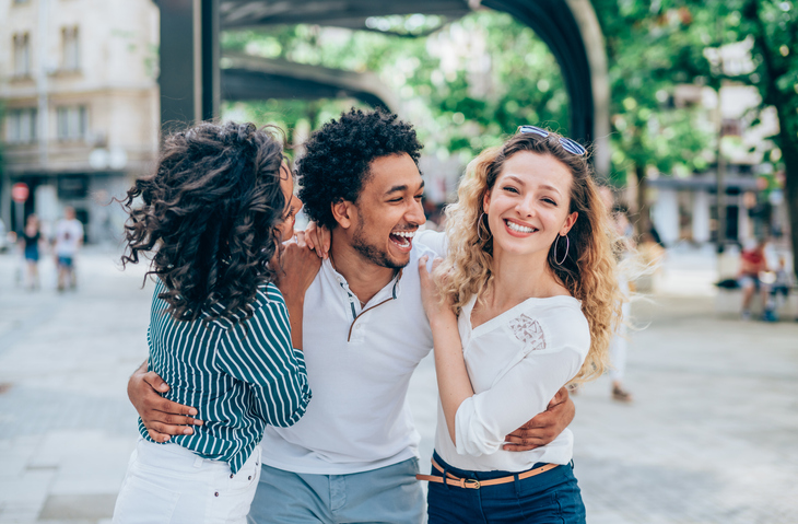 Multi-ethnic group of friends