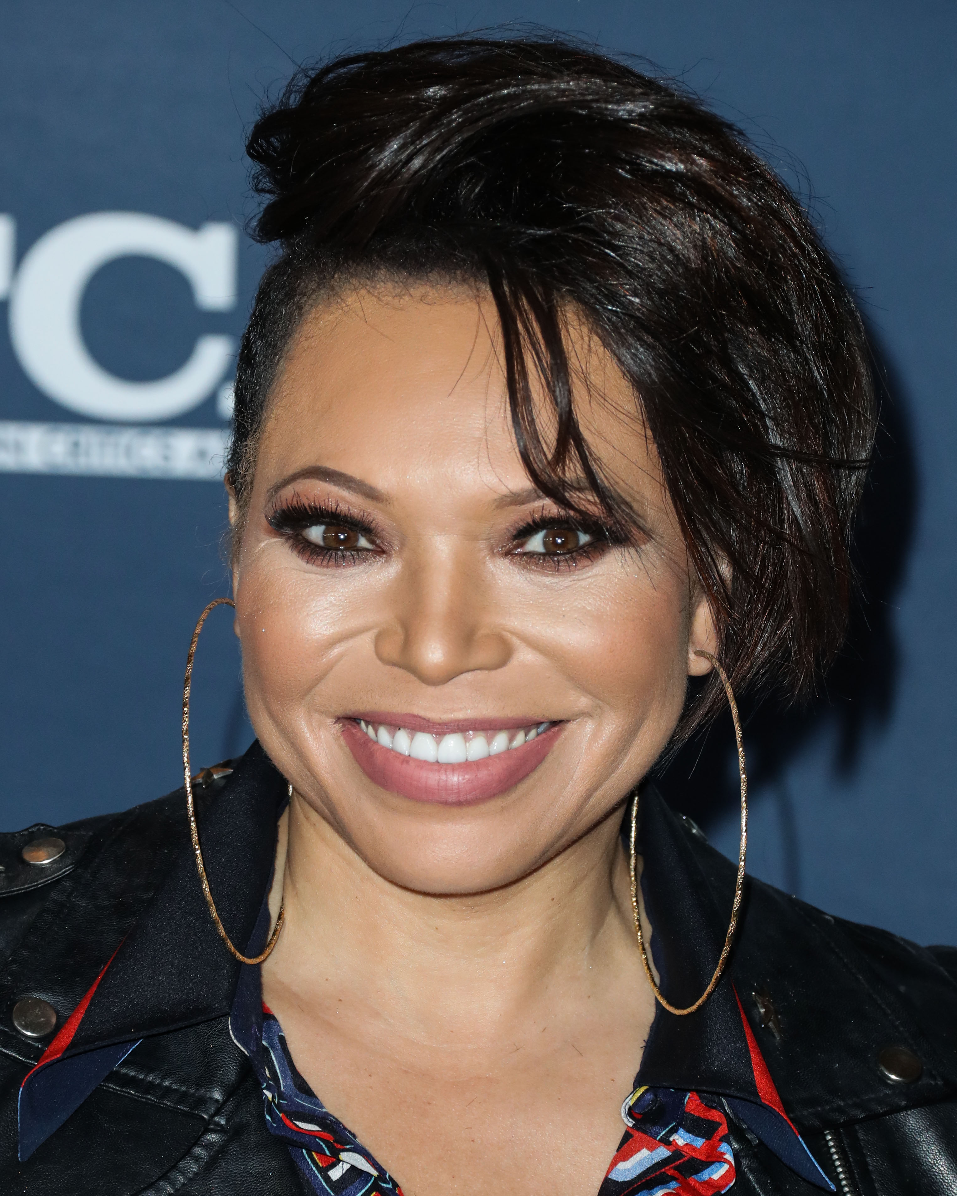 Tisha Campbell arrives at the FOX Winter TCA 2020 All-Star Party held at The Langham Huntington Hotel on January 7, 2020 in Pasadena, Los Angeles, California, United States.