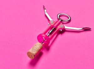 Pink Corkscrew on pink background