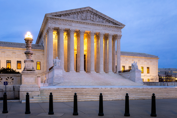 Twilight, United States Supreme Court Building, Washington DC, America