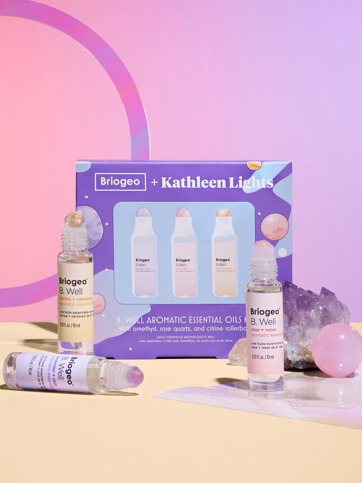 Briogeo + Kathleen Lights B. Well aromatic essential oils kit