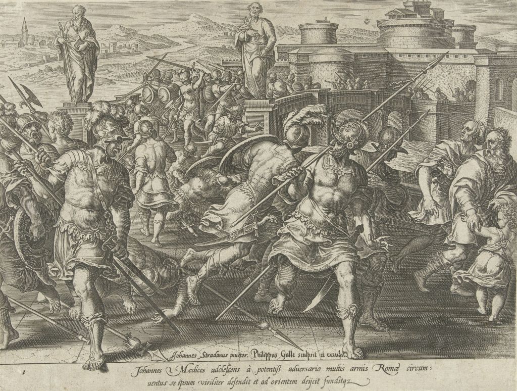 Giovanni de Medici surrounded in Rome