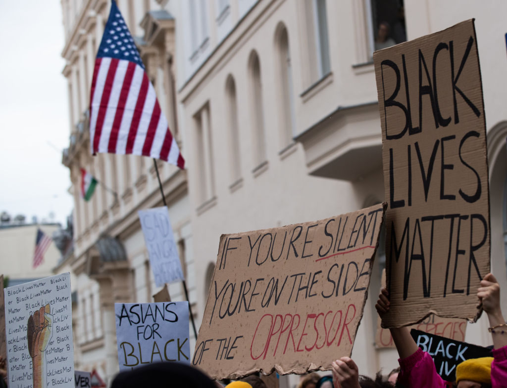 Black Lives Matter Protest At U.S. Embassy In Vienna