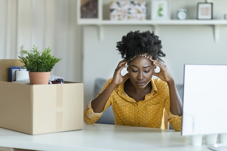 Upset female after dismissal