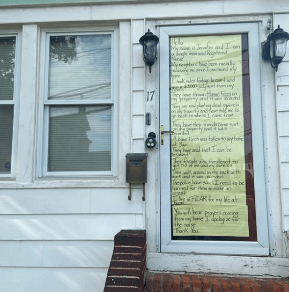 Sign of Jennifer McLeggan's front door