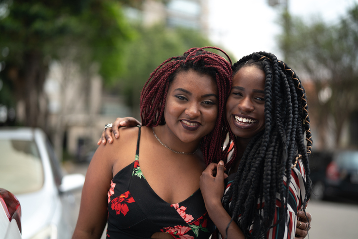 Two Friends / Sister Portrait at Street