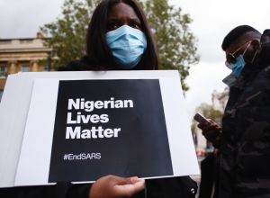 Activists In London Protest Against Police Brutality In Nigeria