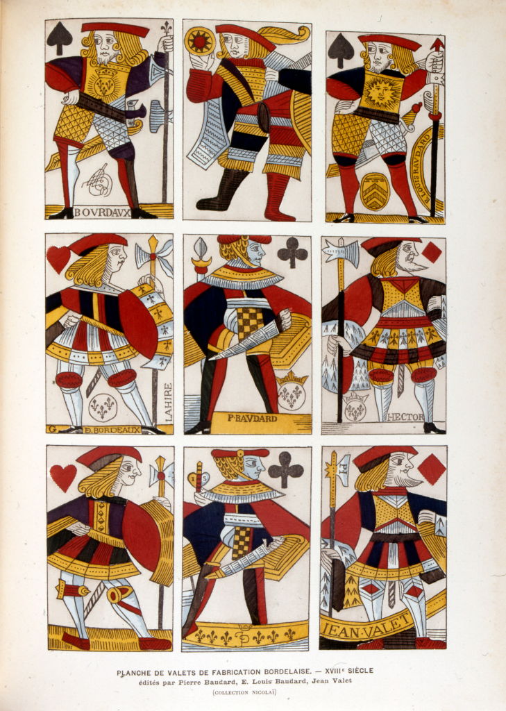 Coloured illustration of a pack of playing cards