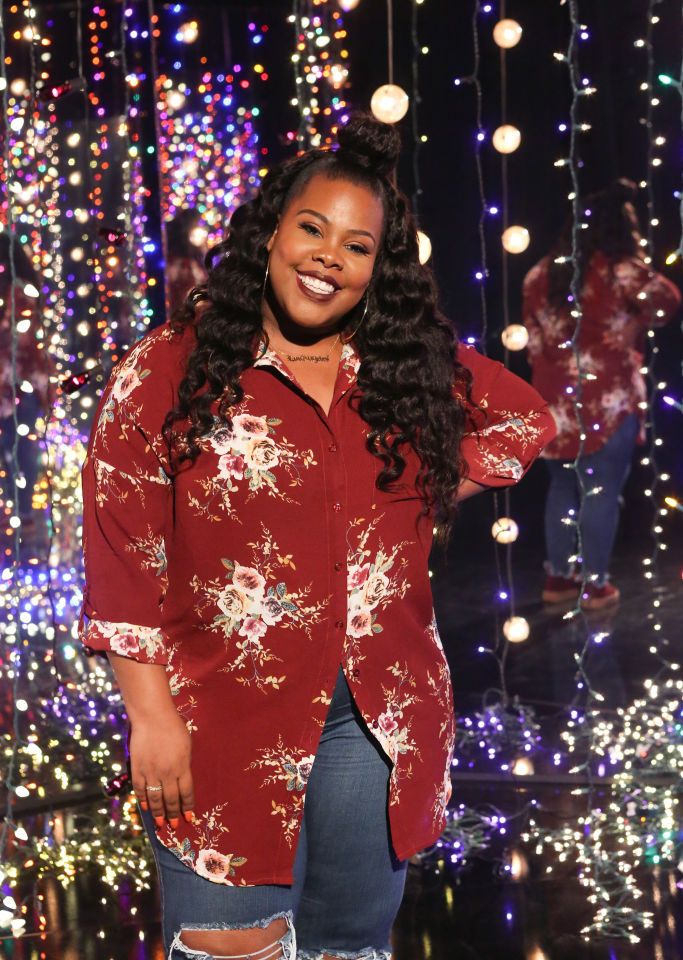 Amber Riley, pictured during an episode of "Hollywood Game Night," is engaged to partner Desean Black