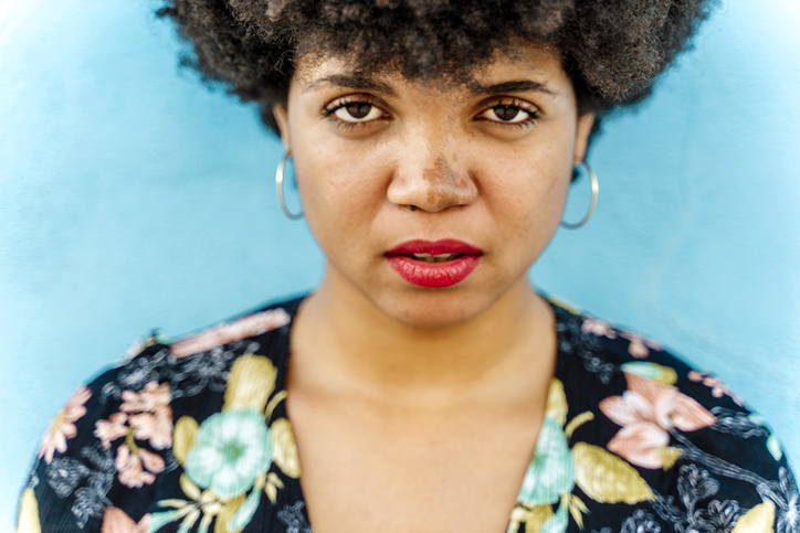 Portrait of female Afro-American woman