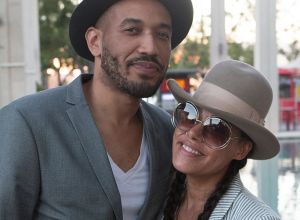 Cree Summer and husband Angelo Pullen at premiere of Ma Rainey's Black Bottom