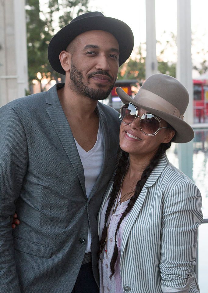 Cree Summer and husband Angelo Pullen at premiere of Ma Rainey's Black Bottom