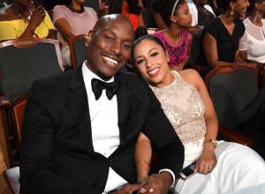 Tyrese and Samantha Lee Gibson at Black Girls Rock! 2017. The couple have split and she claims he cut her off financially.