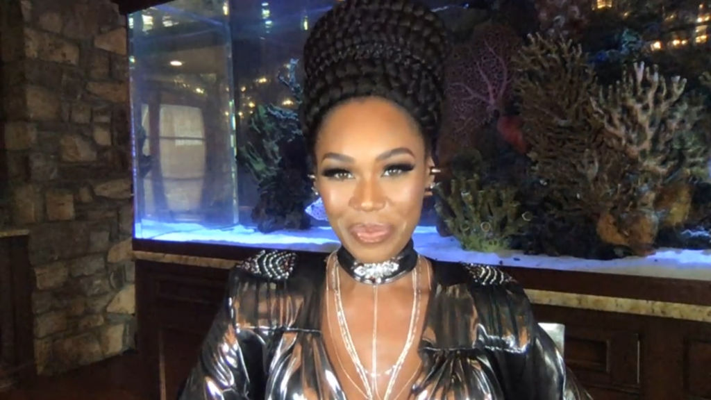 Monique Samuels visiting Watch What Happens Live With Andy Cohen - Season 17