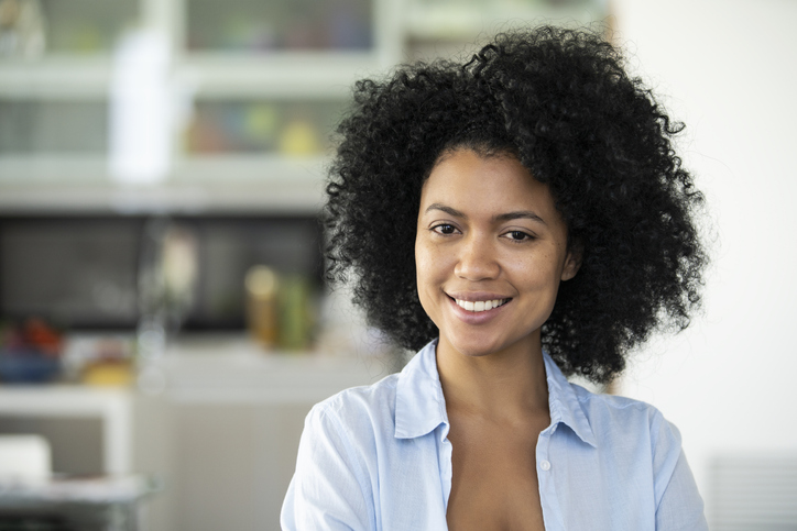 Portrait of smiling young woman