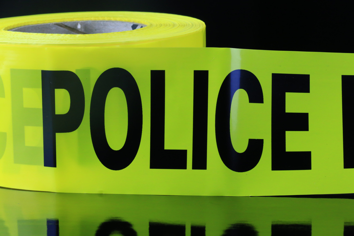 Police use crime scene barricade tape