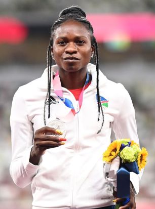 JAPAN-TOKYO-OLY-ATHLETICS-WOMEN'S 200M-AWARDING CEREMONY