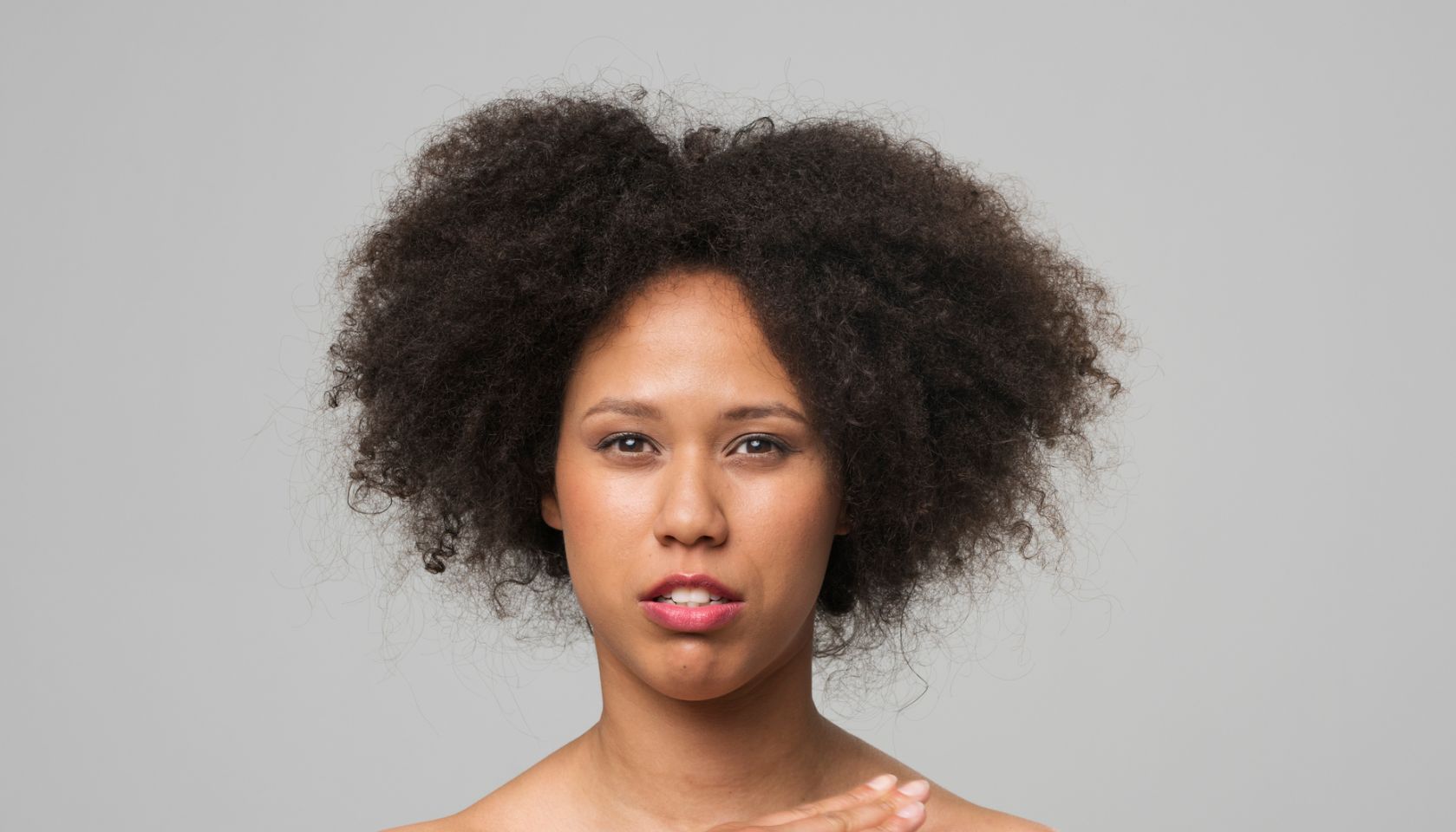 Close-up of angry young woman