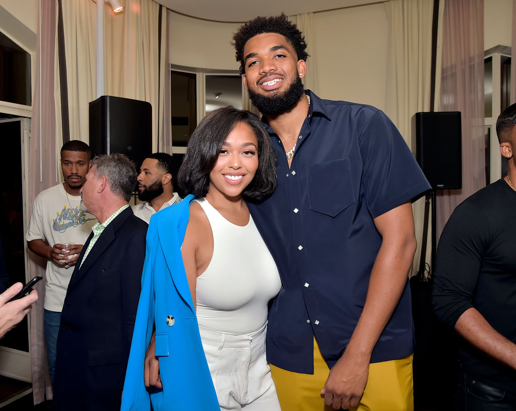 Jordyn Woods and Karl-Anthony Towns Coin Cloud Cocktail Party Hosted by Artist and Actor Common