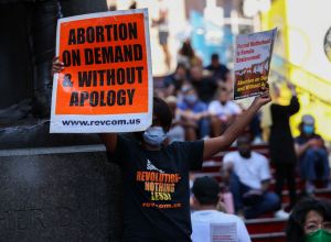 Protest at Times Square as Texas bans abortion