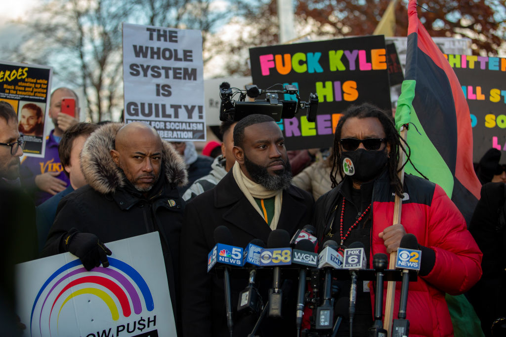 Jesse Jackson Leads March Protesting Rittenhouse Verdict In Kenosha, Wisconsin