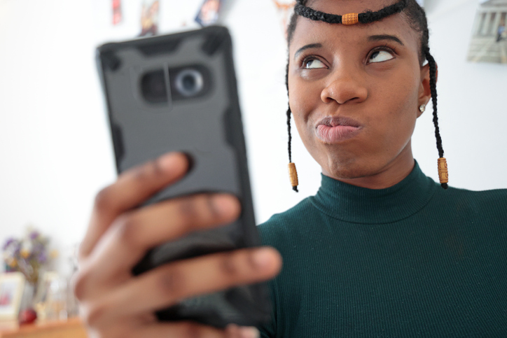 Woman looking frustrated