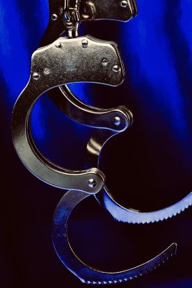 a picture of Police handcuffs.