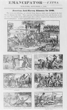 Illustrated Front Page of the "Emancipator"
