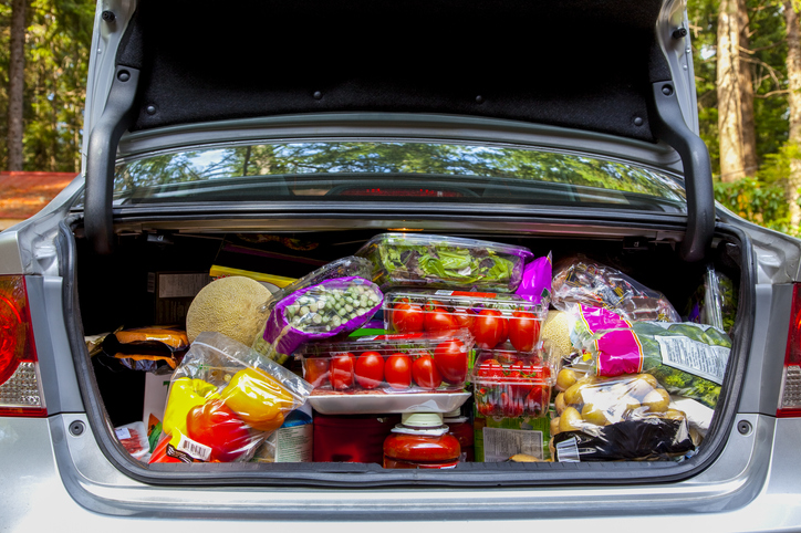 Car with groceries