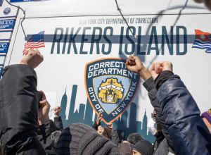 Criminal justice activists hold rally on Rikers Island