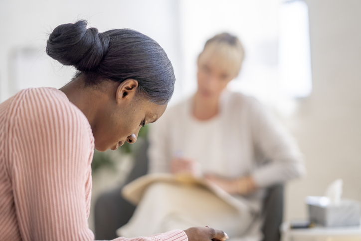 Young Woman in a Therapy Session